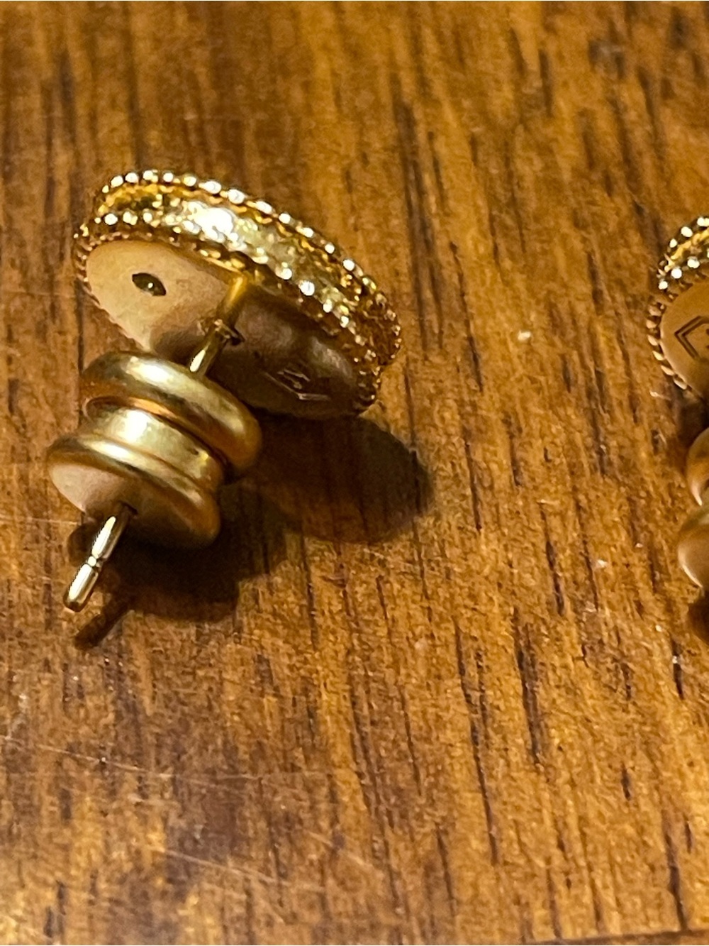 Julie Vos Gold Bee Stud Earrings with Light Blue Enamel - Picture 3 of 5